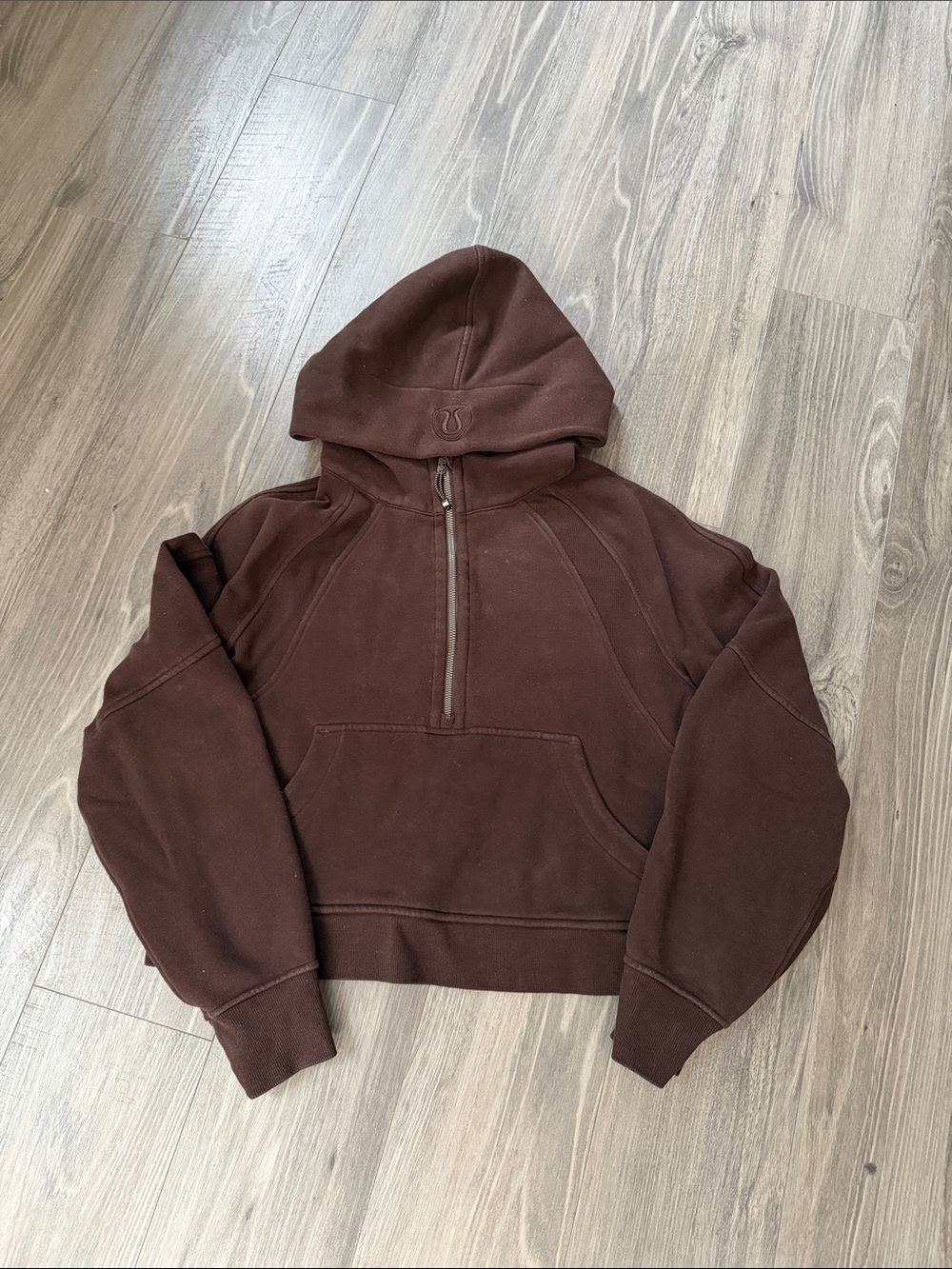 lululemon scuba espresso oversized half-zip hoodie